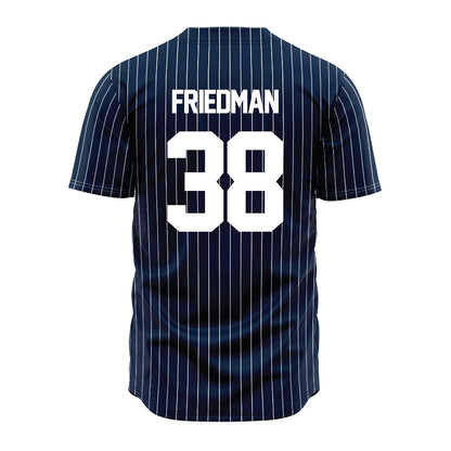 Maine - NCAA Baseball : Pierce Friedman - Navy Pin Stripe Jersey-1