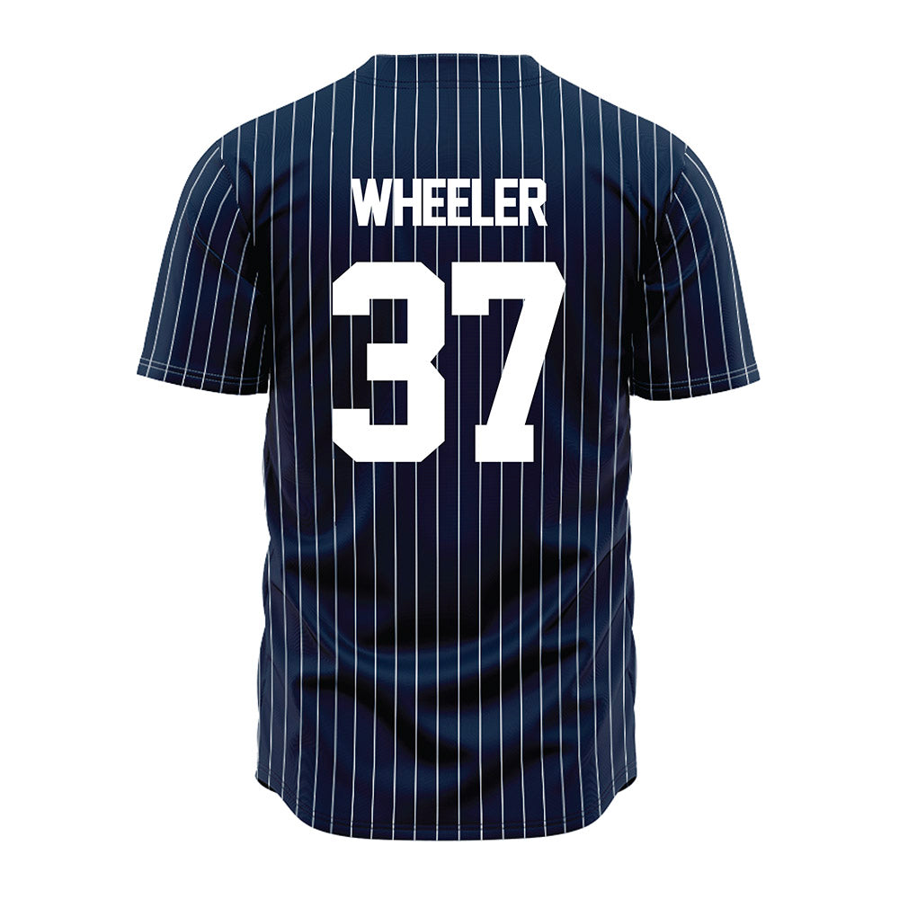 Maine - NCAA Baseball : Owen Wheeler - Navy Pin Stripe Jersey-1