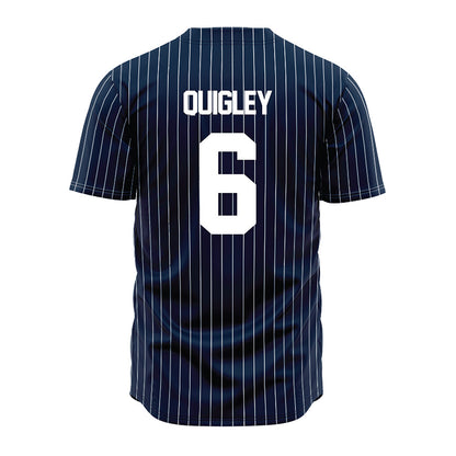 Maine - NCAA Baseball : Jack Quigley - Navy Pin Stripe Jersey-1