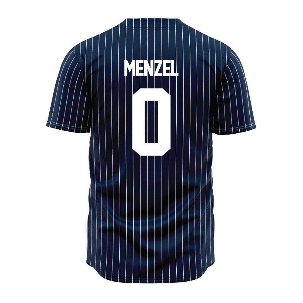 Maine - NCAA Baseball : Dustin Menzel - Navy Pin Stripe Jersey-1
