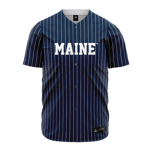 Maine - NCAA Baseball : Damon Gaither - Navy Pin Stripe Jersey