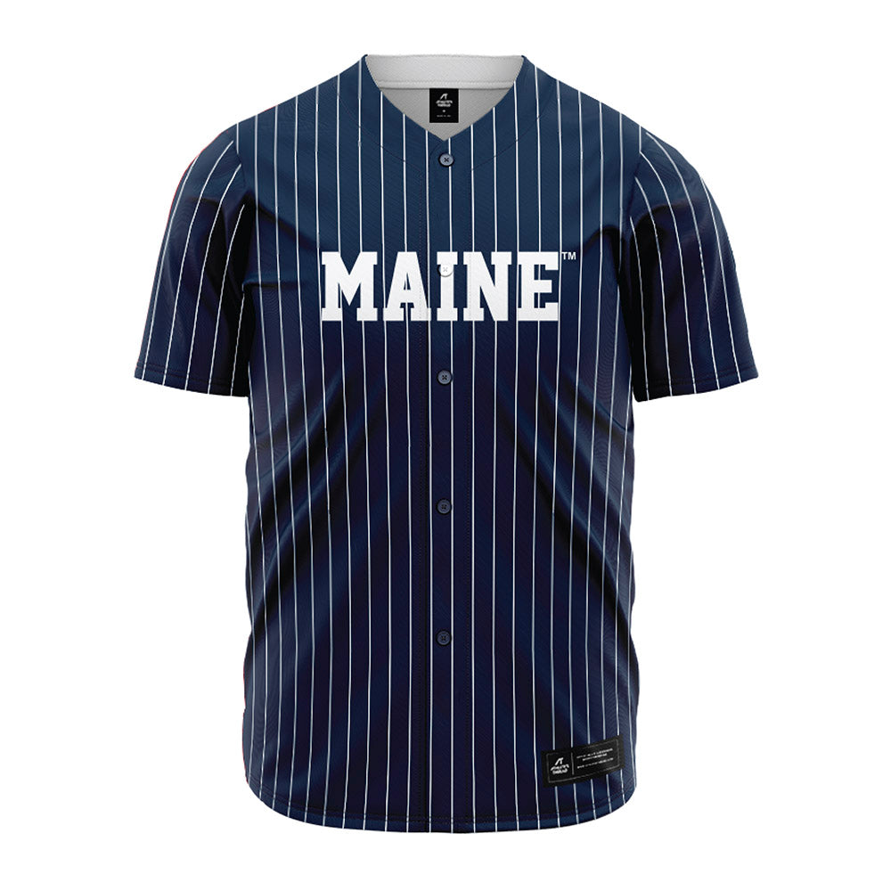 Maine - NCAA Baseball : Brennan Rumpf - Navy Pin Stripe Jersey-0