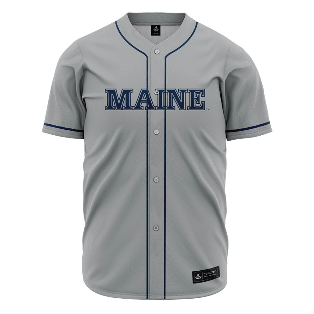 Maine - NCAA Baseball : Evan Menzel - Grey Jersey-0