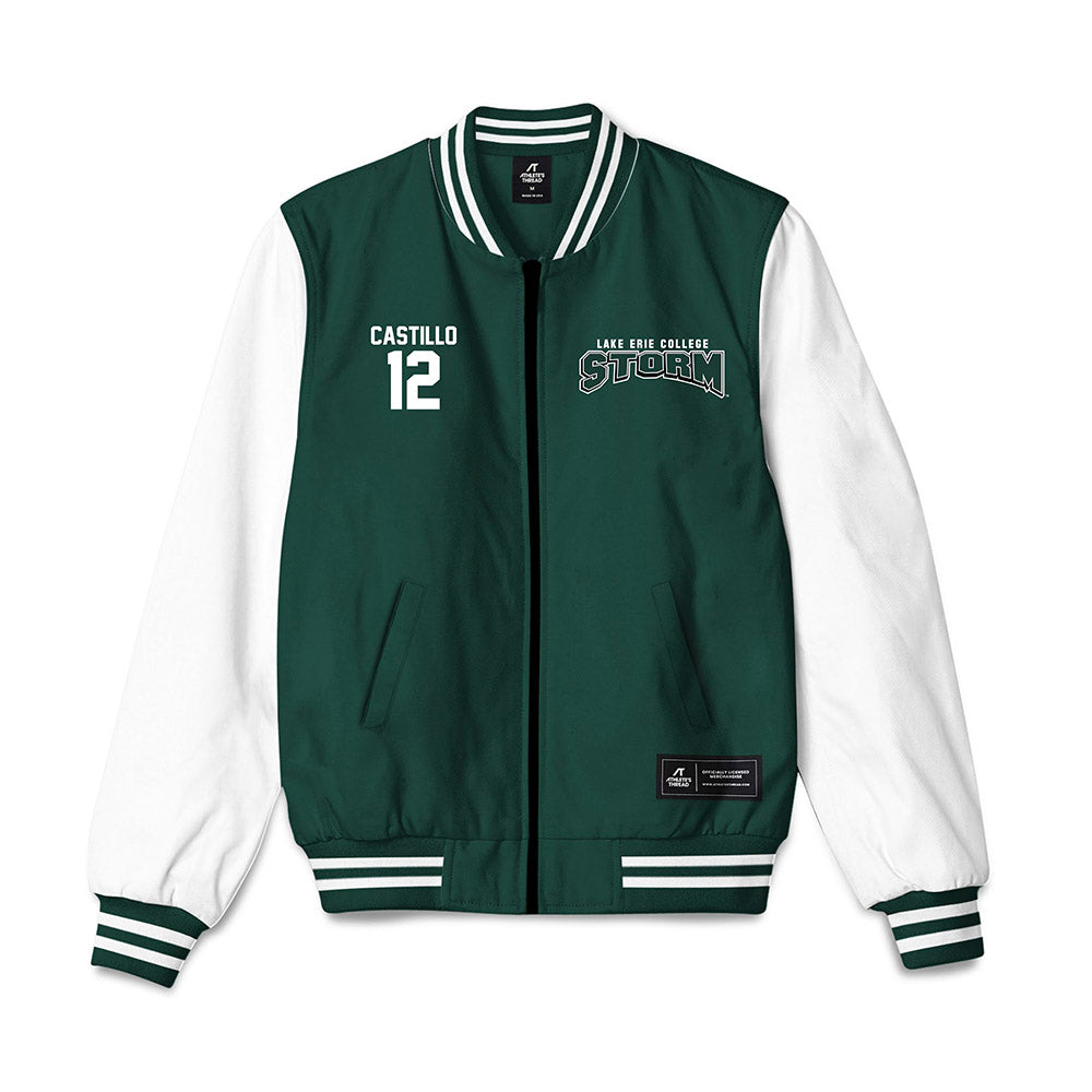 Lake Erie College - NCAA Men's Basketball : Alanas Castillo - Bomber Jacket-0