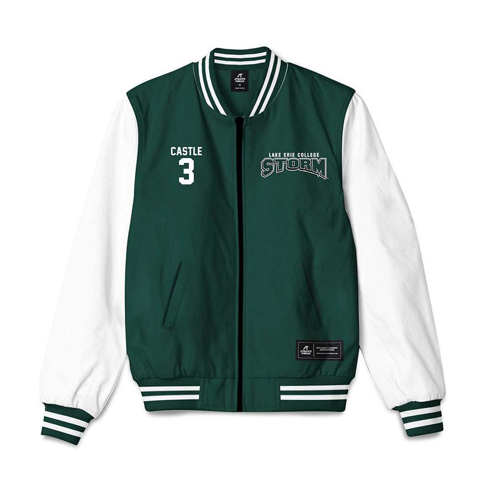 Lake Erie College - NCAA Football : Tavon Castle - Bomber Jacket-0