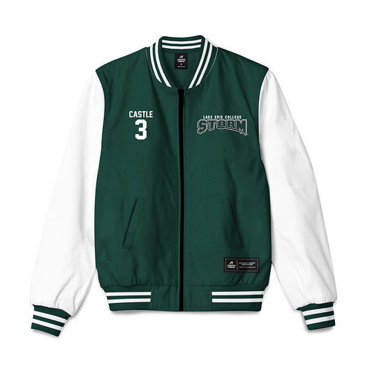 Lake Erie College - NCAA Football : Tavon Castle - Bomber Jacket-0