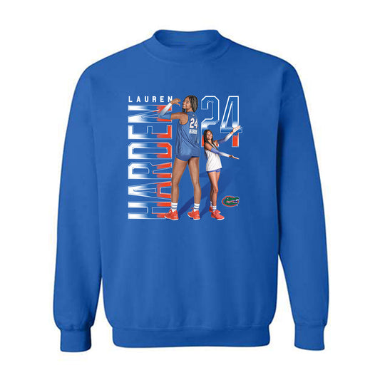 Florida - NCAA Women's Volleyball : Lauren Harden - Player Collage Crewneck Sweatshirt