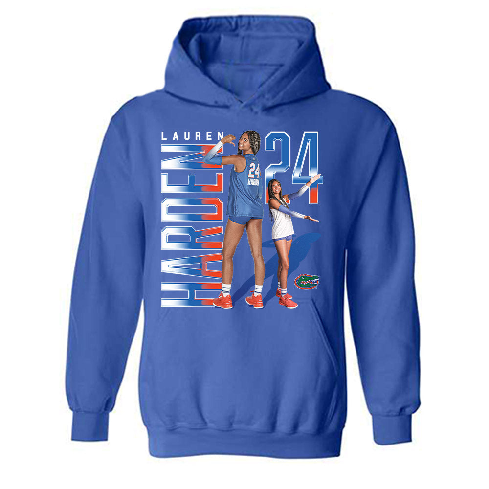 Florida - NCAA Women's Volleyball : Lauren Harden - Player Collage Hooded Sweatshirt