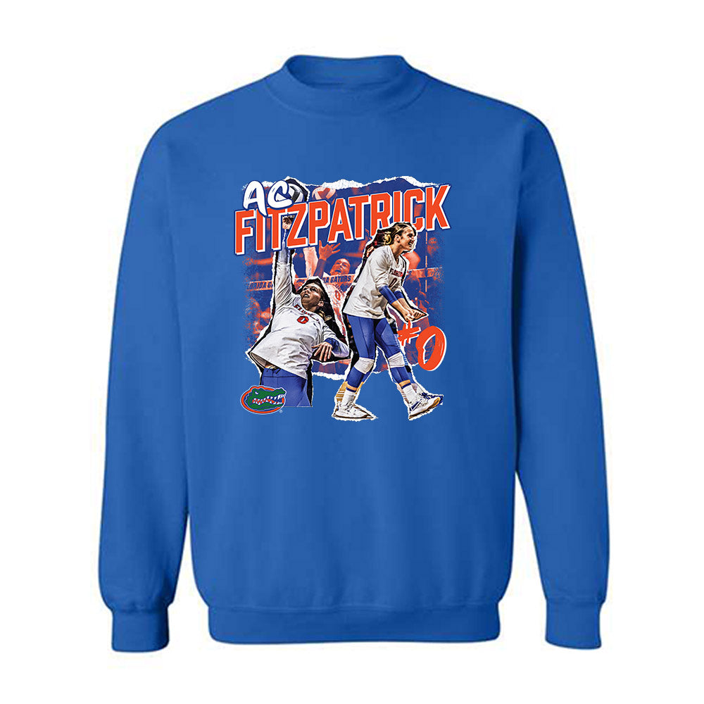 Florida - NCAA Women's Volleyball : AC Fitzpatrick - Player Collage Crewneck Sweatshirt