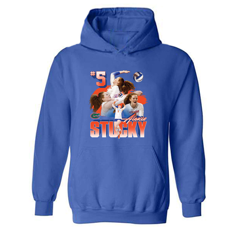 Florida - NCAA Women's Volleyball : Alexis Stucky - Player Collage Hooded Sweatshirt