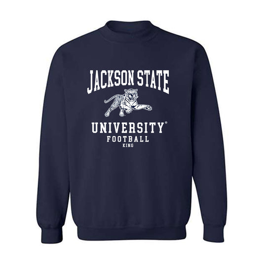 Jackson State - NCAA Football : Jackson King - Crewneck Sweatshirt