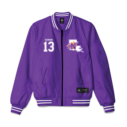 Northwestern State - NCAA Men's Basketball : Justin Redmond - Bomber Jacket-0