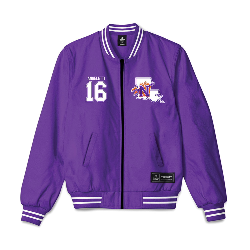 Northwestern State - NCAA Football : Kyron Angeletti - Bomber Jacket-0
