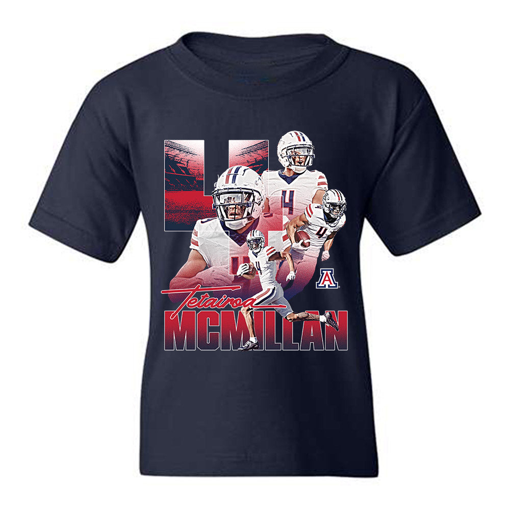 Arizona - NCAA Football : Tetairoa McMillan - Youth T-Shirt Player Collage