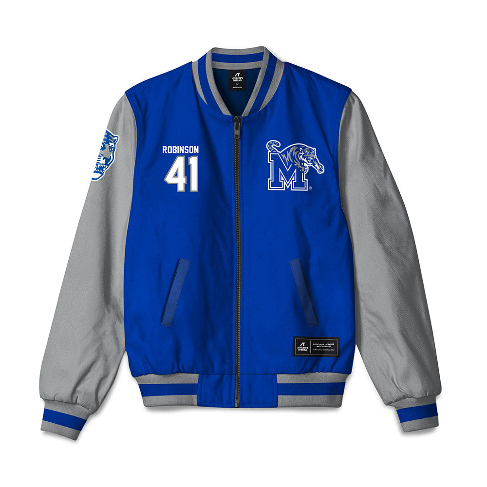 Memphis - NCAA Baseball : Caden Robinson - Bomber Jacket-0