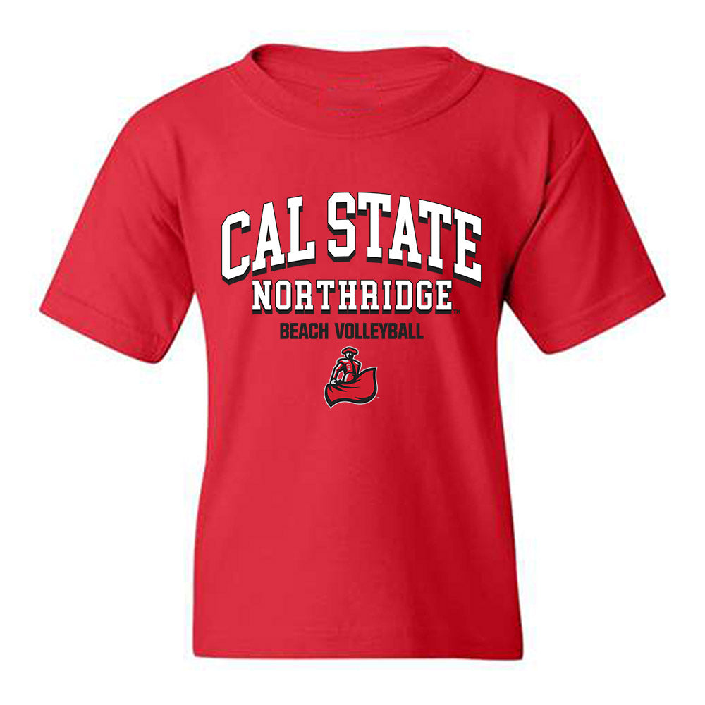 CSUN - NCAA Beach Volleyball : Kinley Lindhardt - Classic Shersey Youth T-Shirt-0