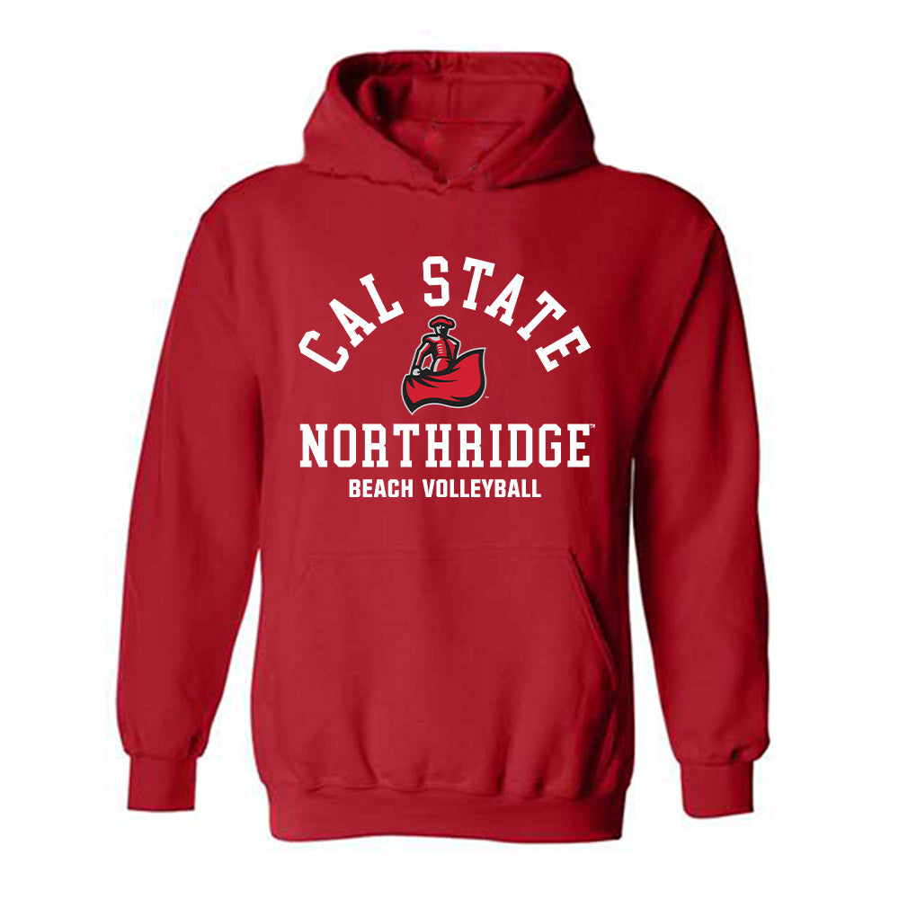 CSUN - NCAA Beach Volleyball : Kinley Lindhardt - Classic Fashion Shersey Hooded Sweatshirt-0