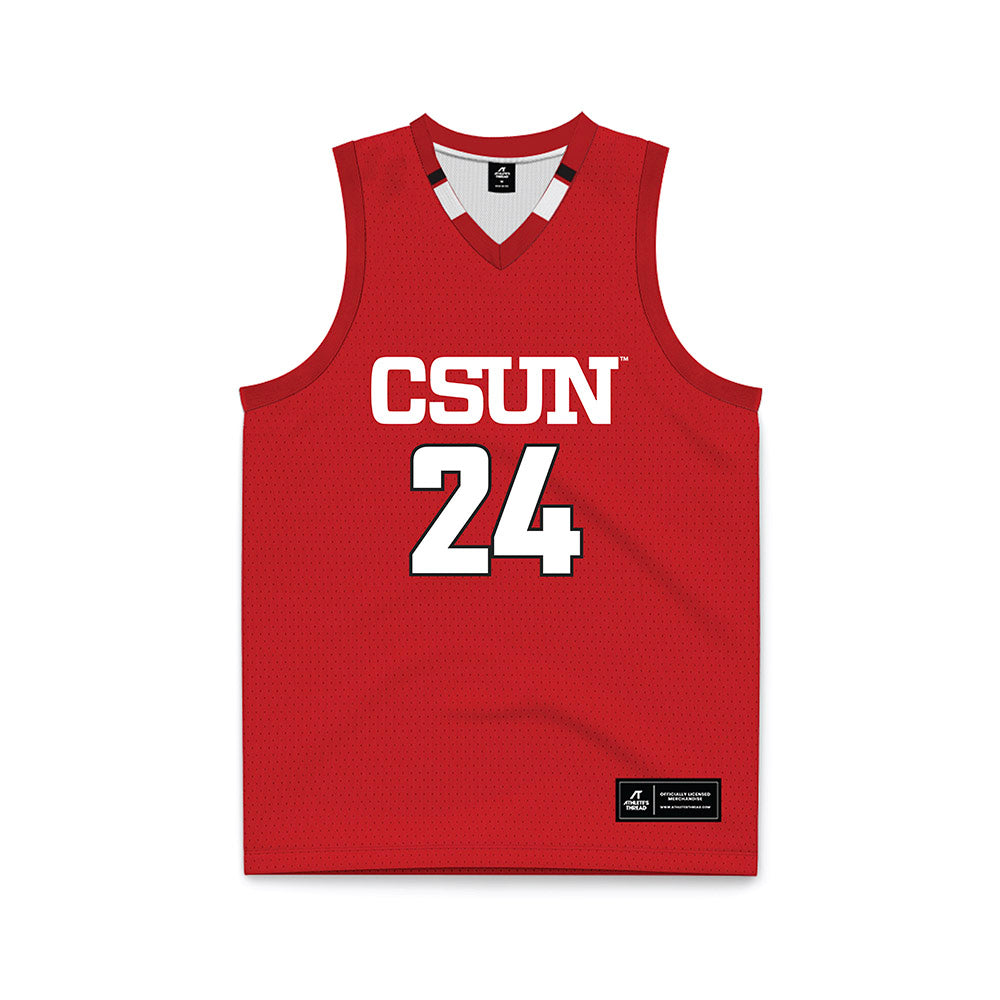 CSUN - NCAA Women's Basketball : Kylie Robertson - Red Basketball Jersey-0