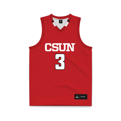 CSUN - NCAA Women's Basketball : Kelly Tumlin - Red Basketball Jersey-0