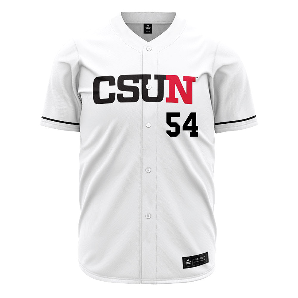 CSUN - NCAA Baseball : Ryan Halamicek - White Jersey-0