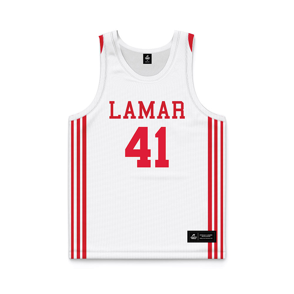 Lamar - NCAA Women's Basketball : Akasha Davis - White Basketball Jersey
