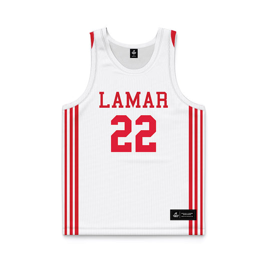 Lamar - NCAA Women's Basketball : Nurjei Weems - White Basketball Jersey