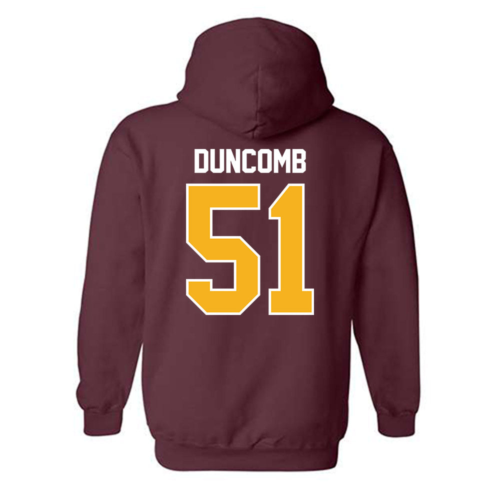 Winthrop - NCAA Men's Basketball : Logan Duncomb - Classic Shersey Hooded Sweatshirt-1