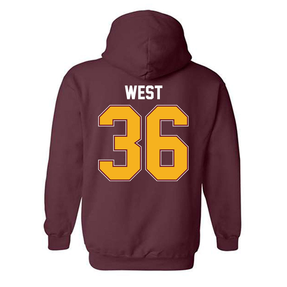 Winthrop - NCAA Baseball : Stephen West - Classic Shersey Hooded Sweatshirt-1