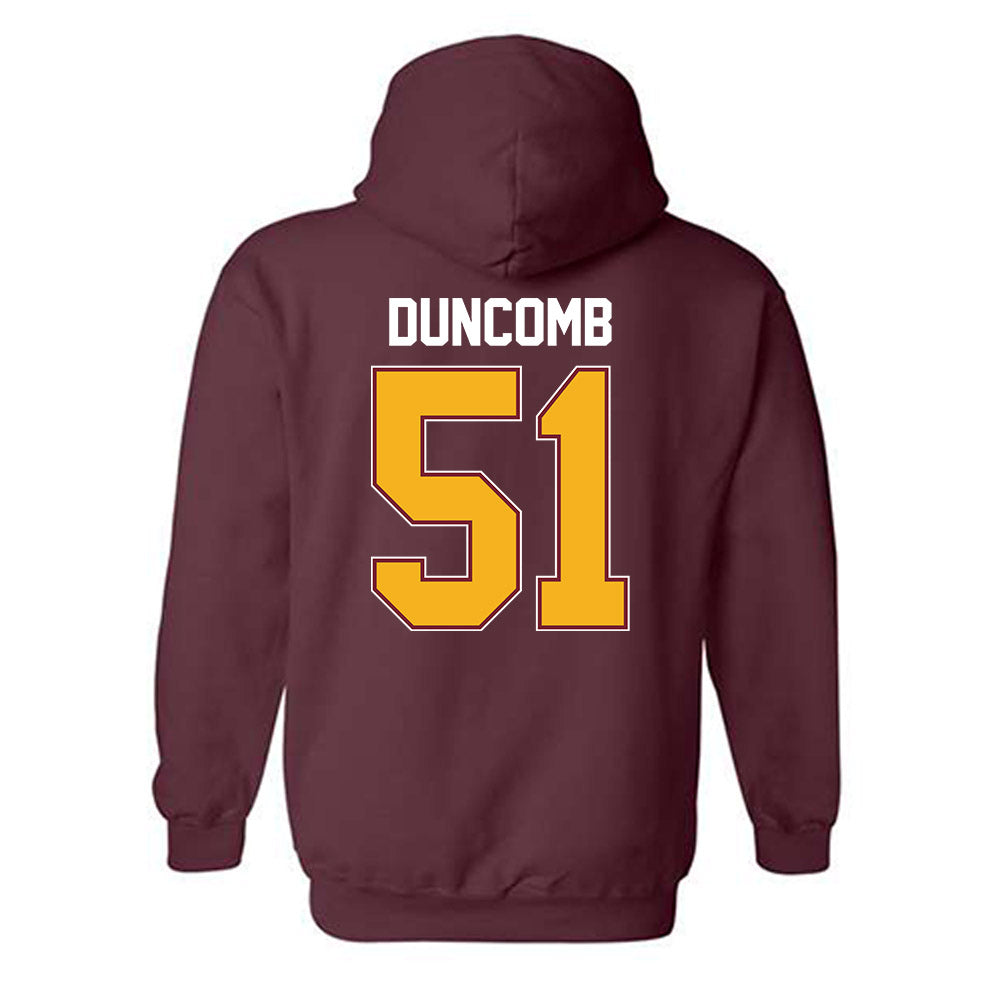Winthrop - NCAA Men's Basketball : Logan Duncomb - Classic Shersey Hooded Sweatshirt-1