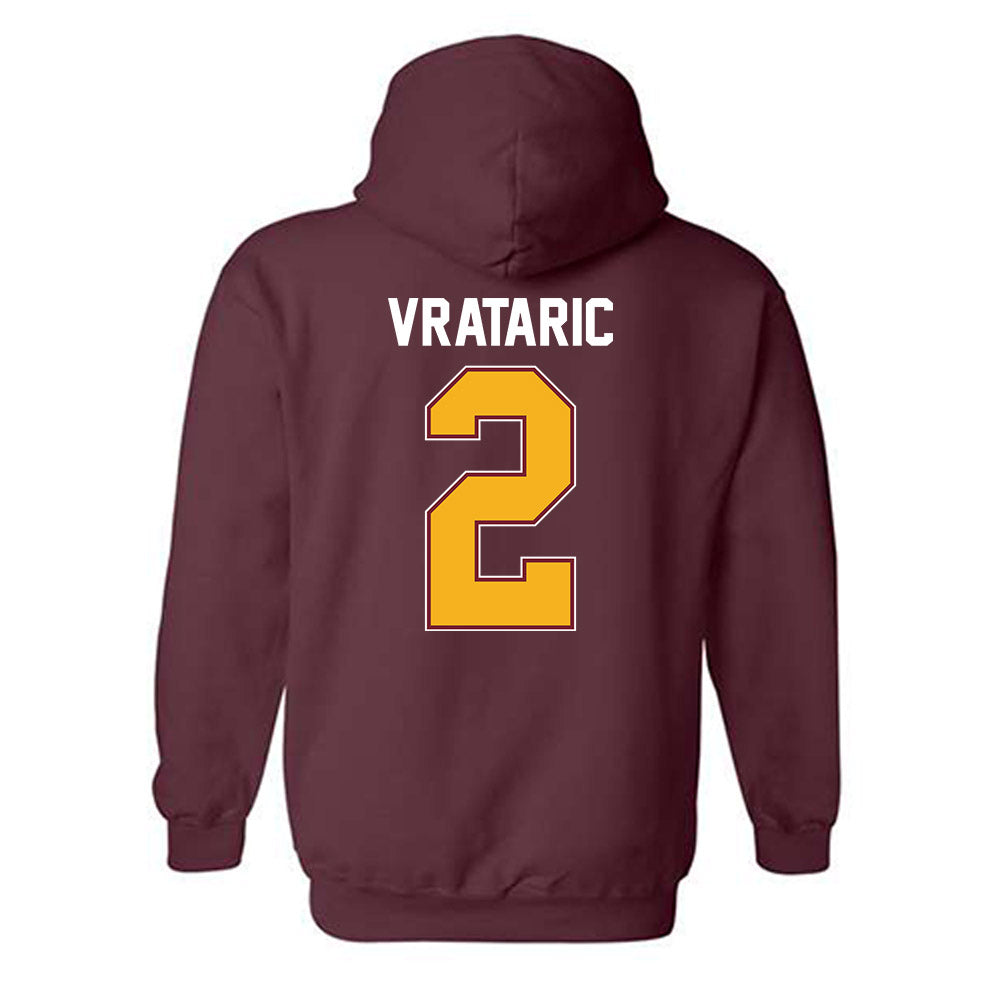 Winthrop - NCAA Men's Soccer : Dragen Vrataric - Classic Shersey Hooded Sweatshirt-1