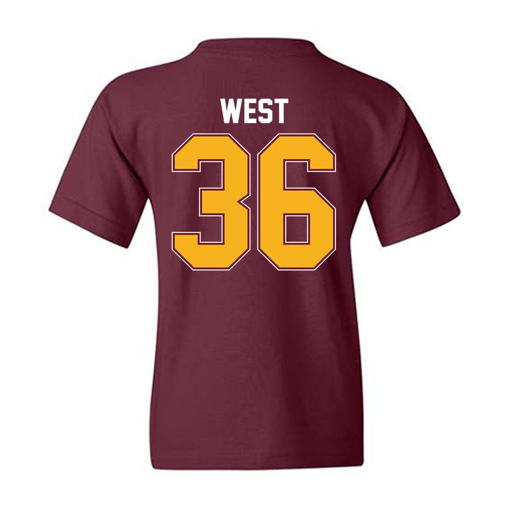 Winthrop - NCAA Baseball : Stephen West - Classic Shersey Youth T-Shirt-1