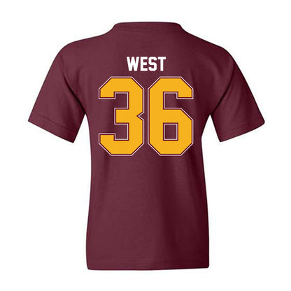 Winthrop - NCAA Baseball : Stephen West - Classic Shersey Youth T-Shirt-1