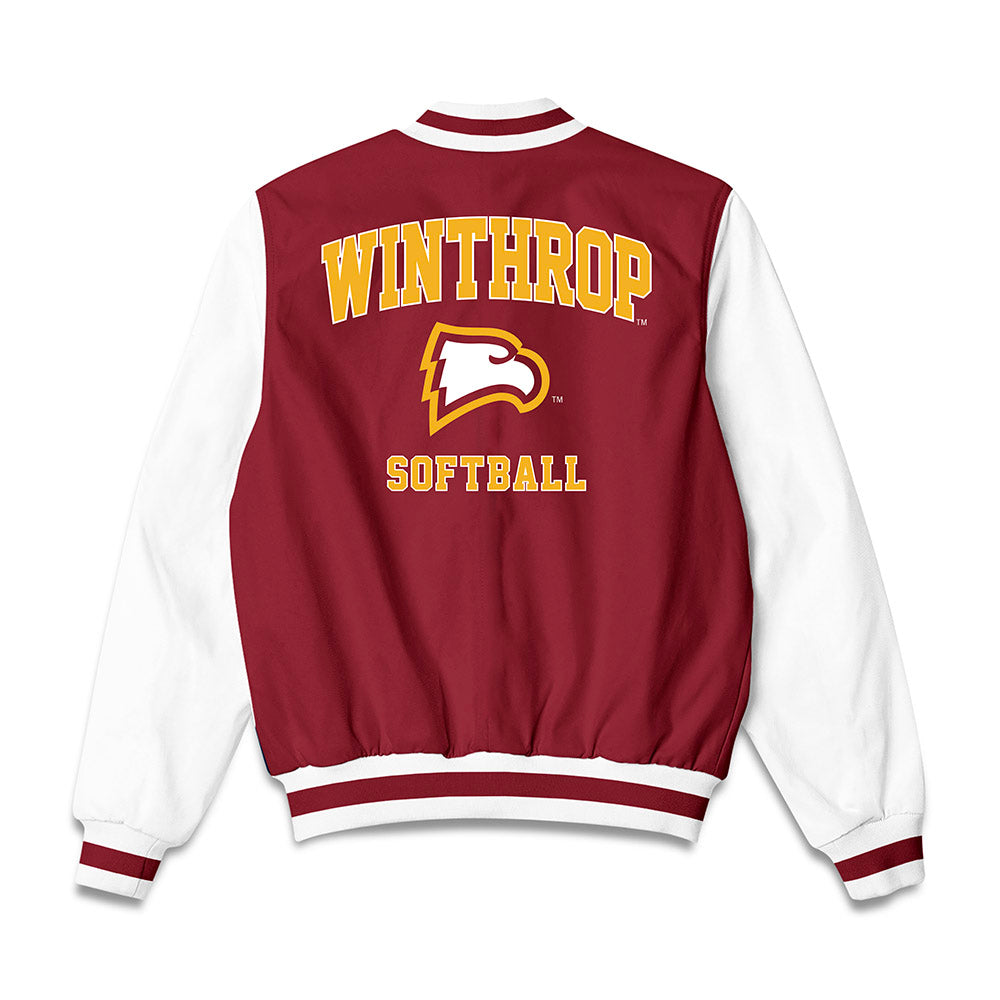 Winthrop - NCAA Softball : Leaha Rushing - Bomber Jacket-1