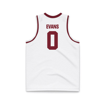 Winthrop - NCAA Men's Basketball : Kaleb Evans - White Basketball Jersey-1