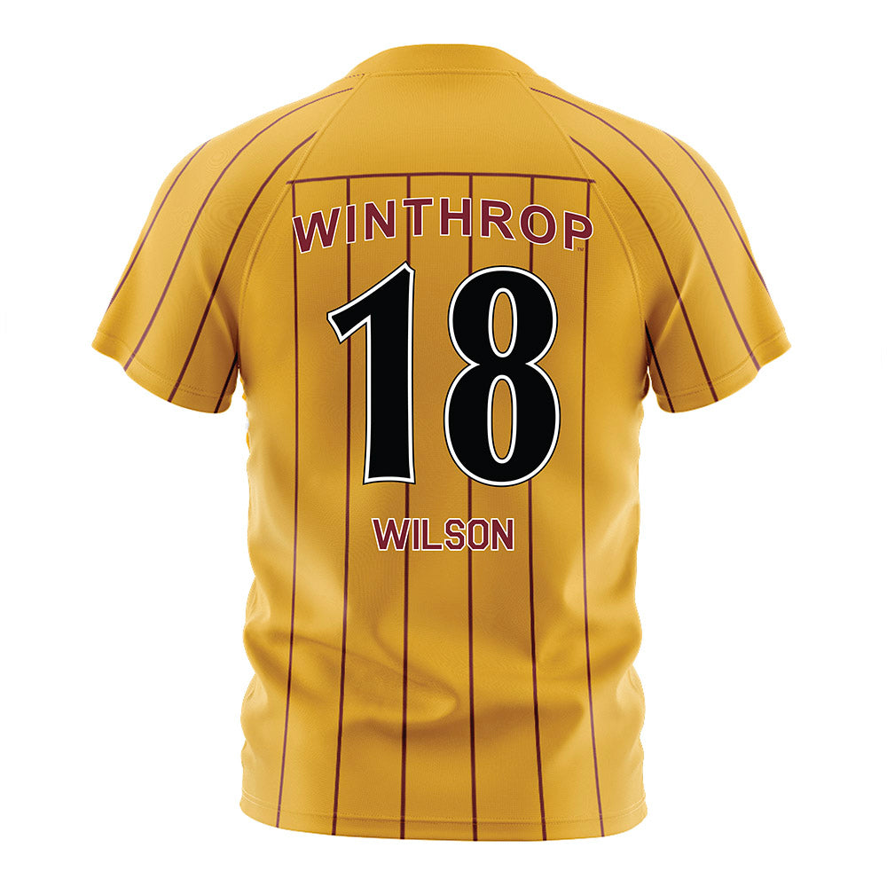 Winthrop - NCAA Men's Soccer : Thomas Wilson - Gold Soccer Jersey-1
