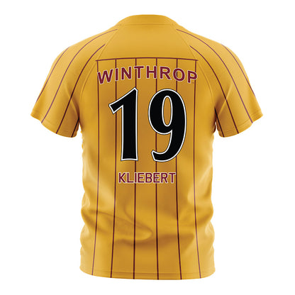 Winthrop - NCAA Men's Soccer : Pierson Kliebert - Gold Soccer Jersey-1