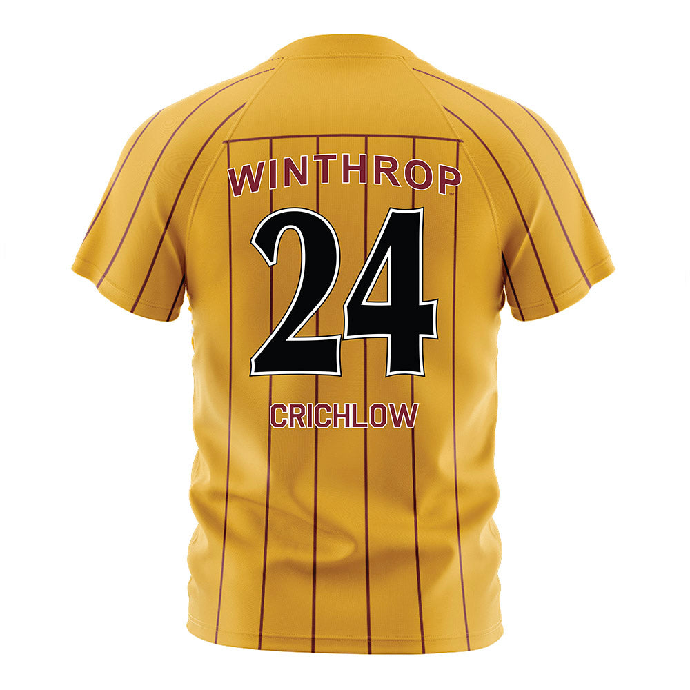 Winthrop - NCAA Men's Soccer : Emory Crichlow - Gold Soccer Jersey-1