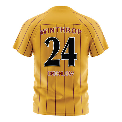 Winthrop - NCAA Men's Soccer : Emory Crichlow - Gold Soccer Jersey-1