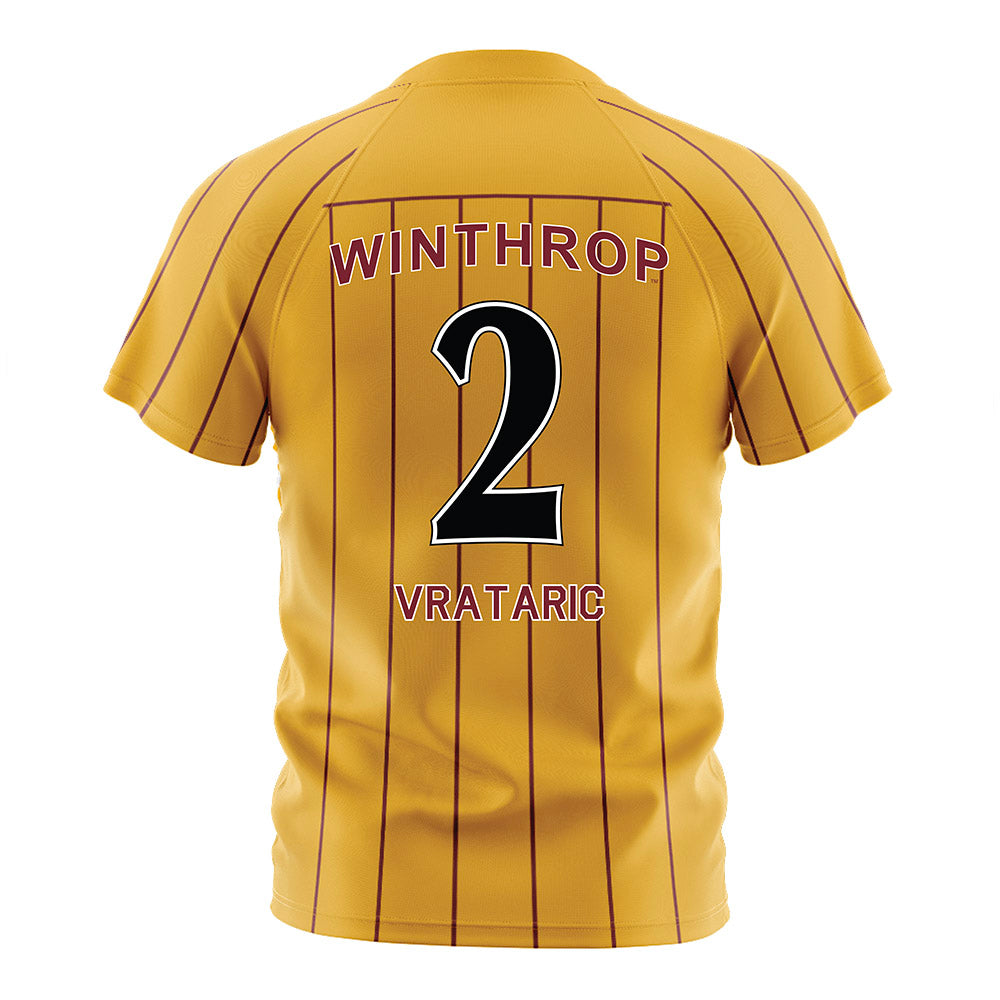 Winthrop - NCAA Men's Soccer : Dragen Vrataric - Gold Soccer Jersey-1