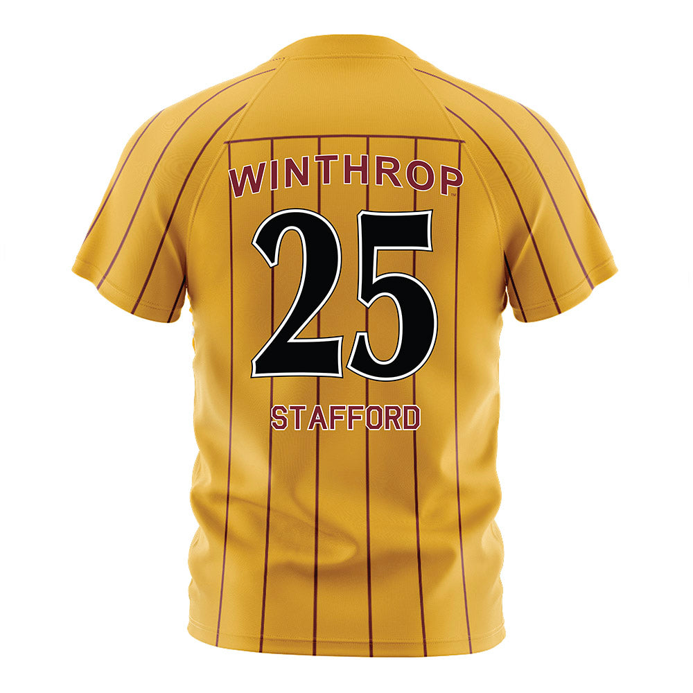 Winthrop - NCAA Men's Soccer : Christian Stafford - Gold Soccer Jersey-1