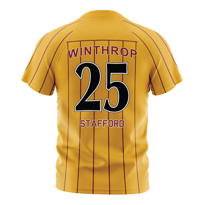 Winthrop - NCAA Men's Soccer : Christian Stafford - Gold Soccer Jersey-1