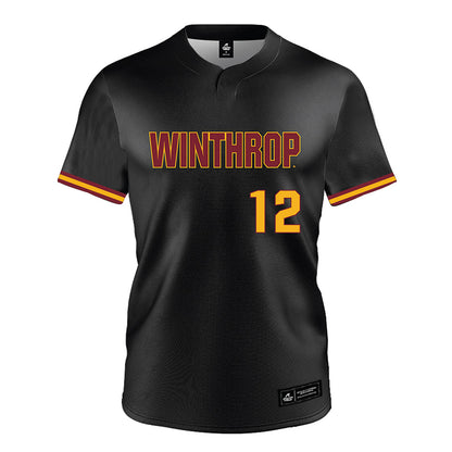Winthrop - NCAA Softball : Leaha Rushing - Black Jersey-0