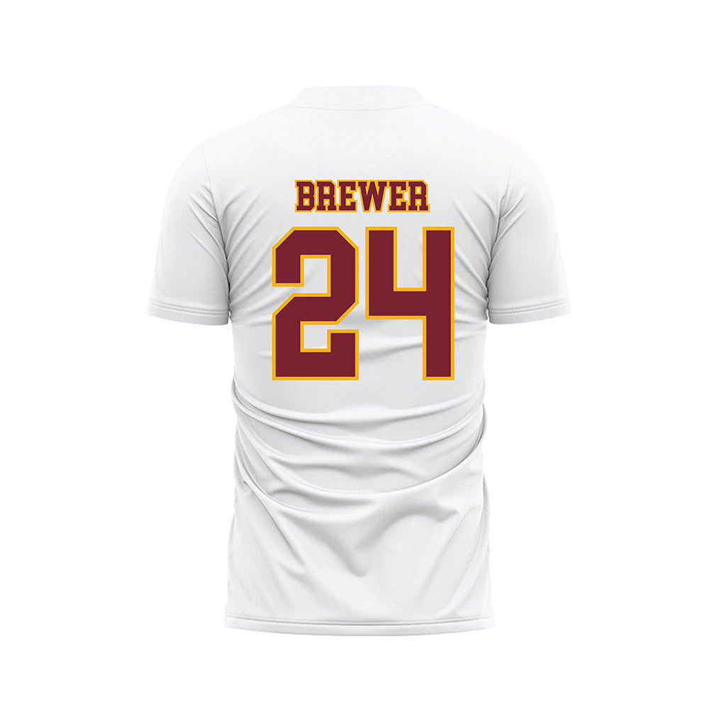 Winthrop - NCAA Women's Soccer : Elle Brewer - White Soccer Jersey-1