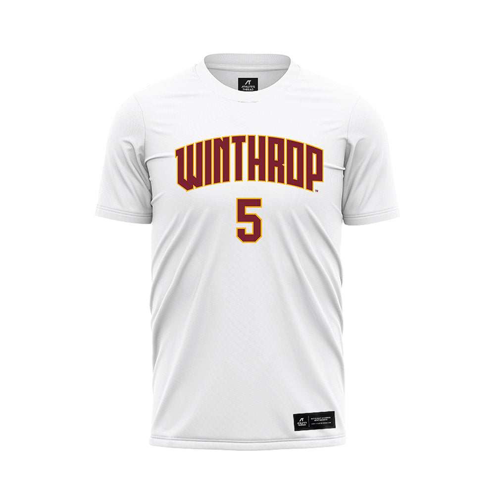 Winthrop - NCAA Women's Soccer : Zaria Winston - White Soccer Jersey-0