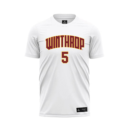 Winthrop - NCAA Women's Soccer : Zaria Winston - White Soccer Jersey-0