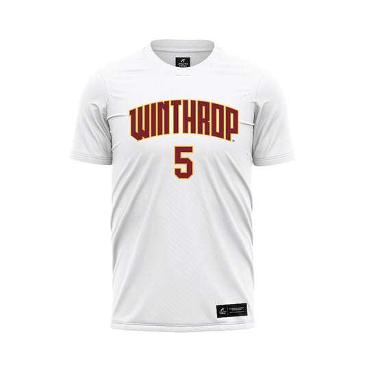 Winthrop - NCAA Women's Soccer : Zaria Winston - White Soccer Jersey-0