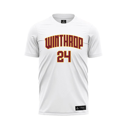 Winthrop - NCAA Women's Soccer : Elle Brewer - White Soccer Jersey-0