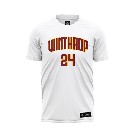 Winthrop - NCAA Women's Soccer : Elle Brewer - White Soccer Jersey-0
