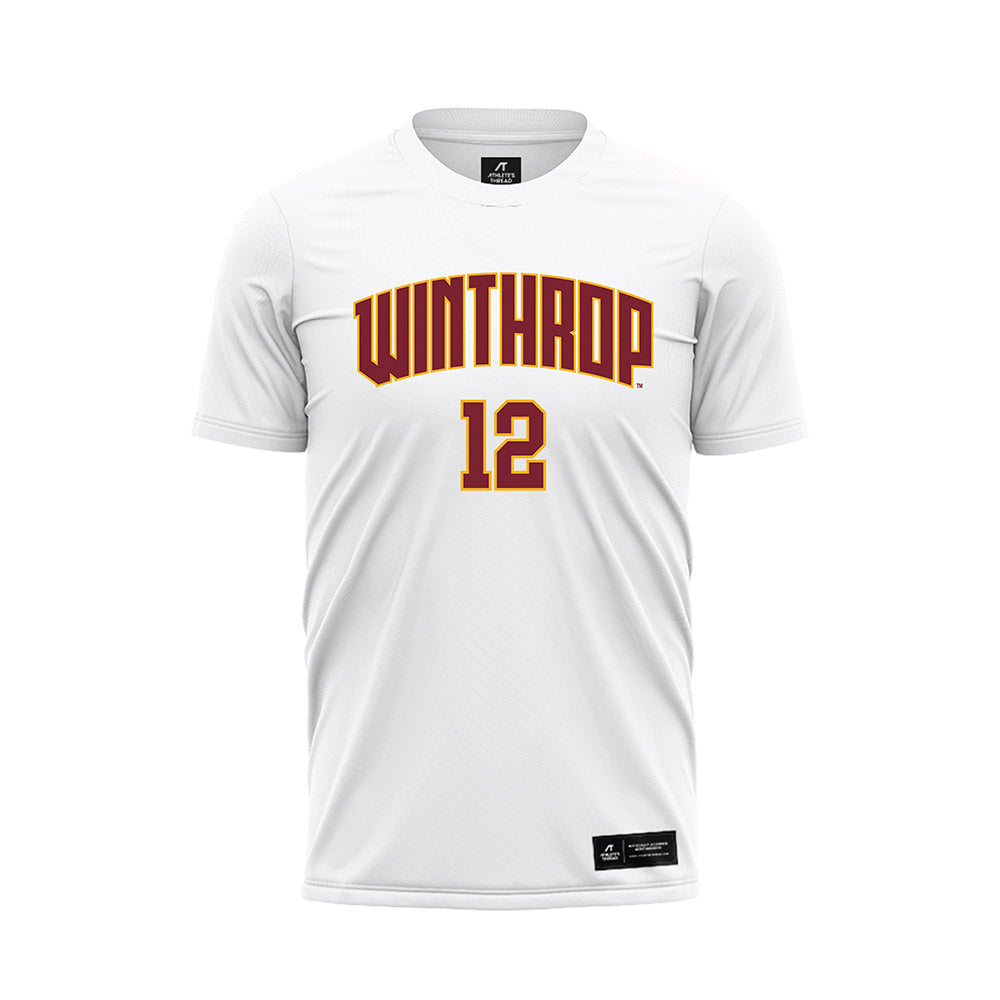 Winthrop - NCAA Women's Soccer : Cordelia McIntosh - White Soccer Jersey-0