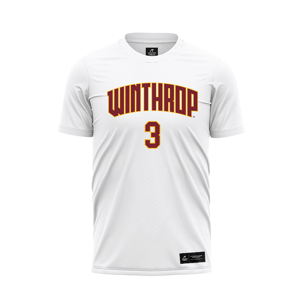 Winthrop - NCAA Women's Soccer : Olivia Real - White Soccer Jersey-0
